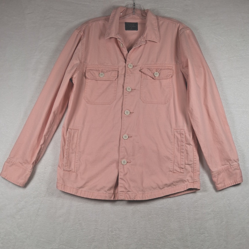 Abercrombie & Fitch Pink Cotton Twill Utility Shirt Jacket Small